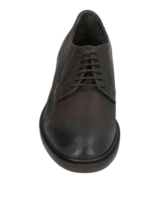 Pawelk's Gray Lace-Up Shoes Leather for men