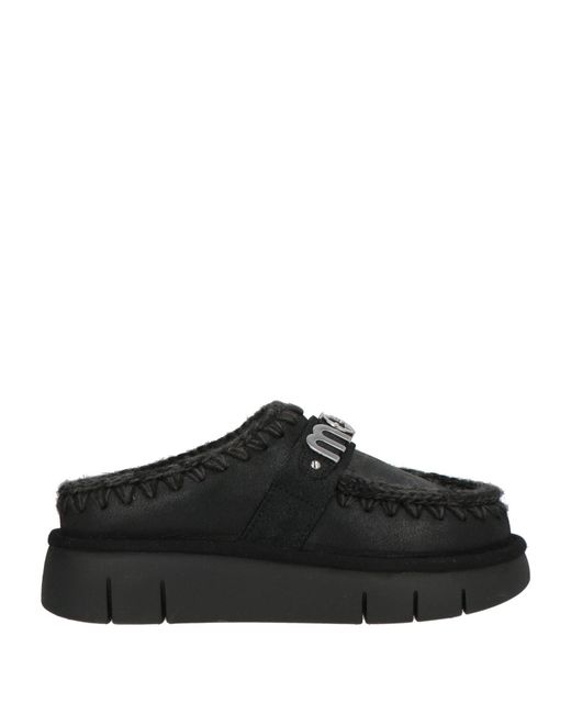 Mou Black Mules & Clogs