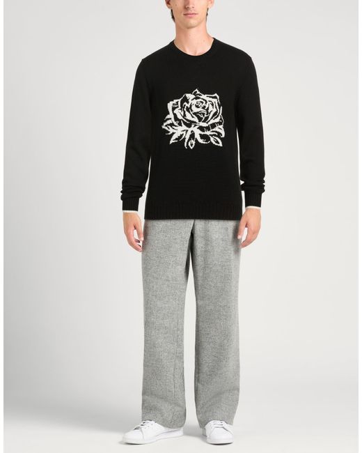 Low Brand Black Sweater Merino Wool for men