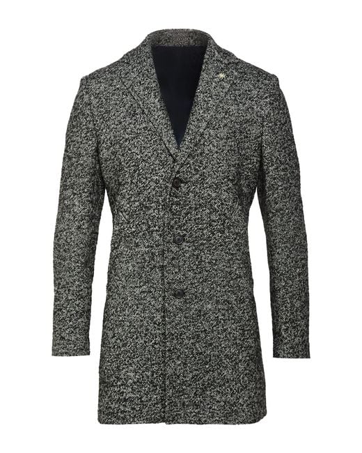Manuel Ritz Gray Coat Wool, Polyamide, Acrylic, Polyester for men