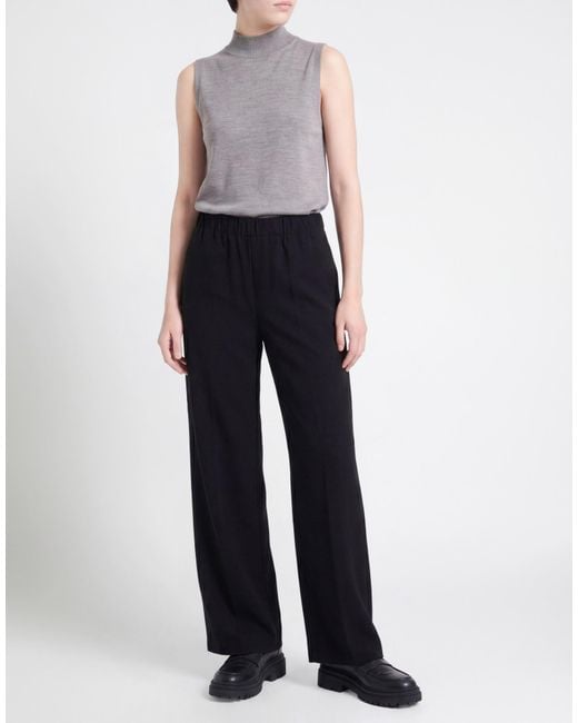 Liviana Conti Black Pants Viscose, Polyamide, Elastane