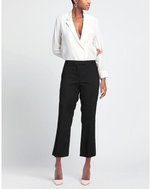 Douuod Black Pants Cotton, Polyamide, Elastane