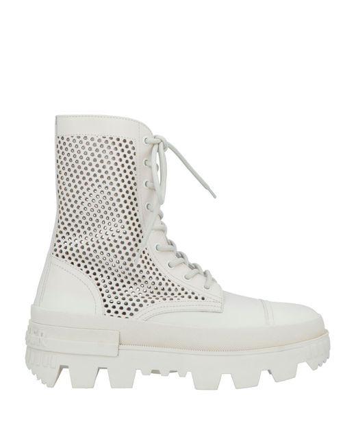 Moncler White Ankle Boots
