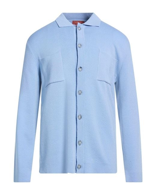 Daniele Fiesoli Blue Light Cardigan Virgin Wool for men