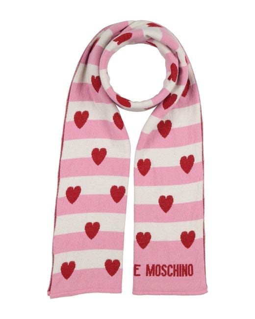 Boutique Moschino Pink Scarf Polyamide, Polyester, Wool, Viscose, Cashmere