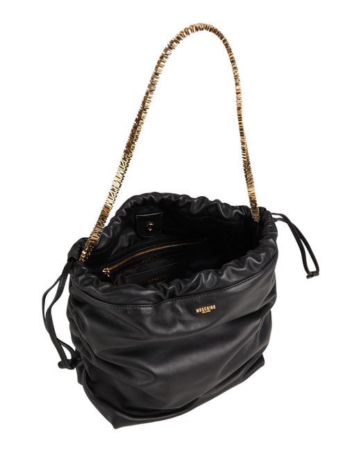 Moschino Black Shoulder Bag Leather