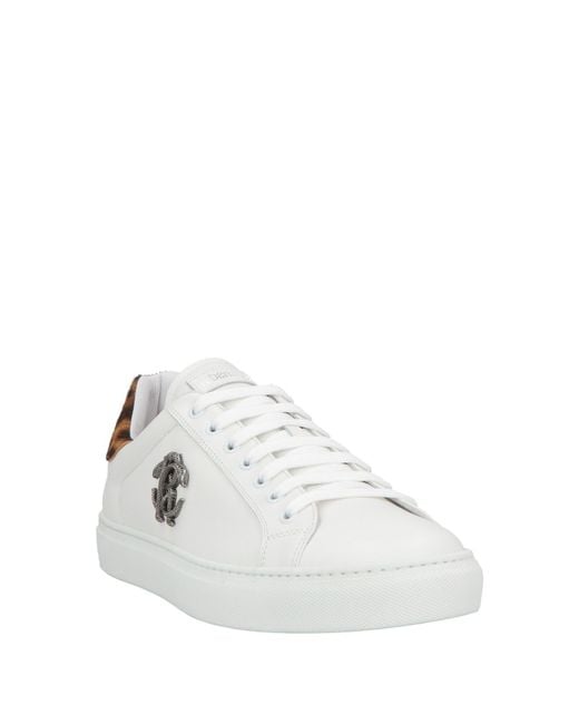 Roberto Cavalli White Sneakers Calfskin for men