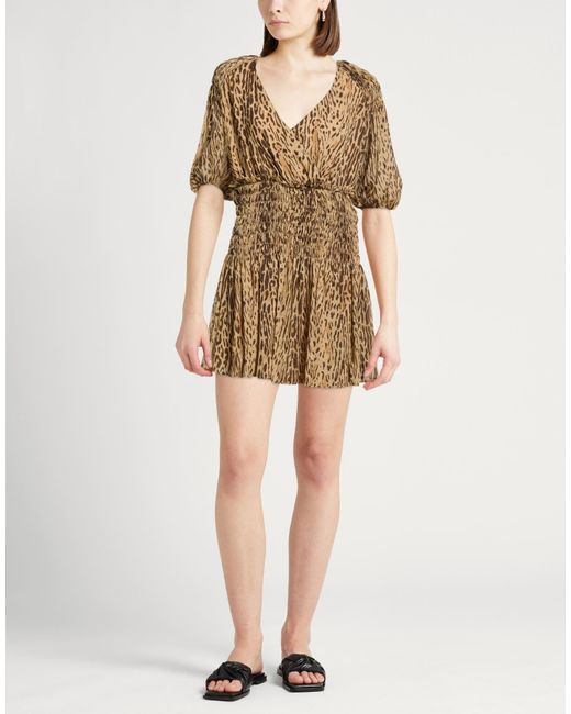 Liu Jo Natural Camel Mini Dress Polyester