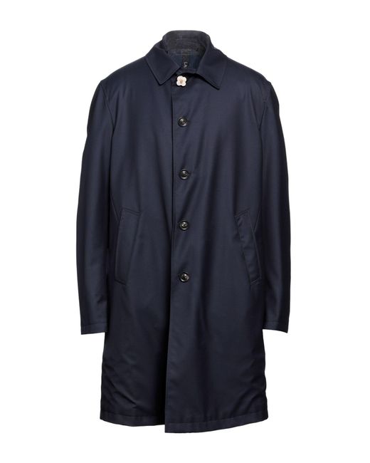 Lardini Blue Overcoat & Trench Coat for men