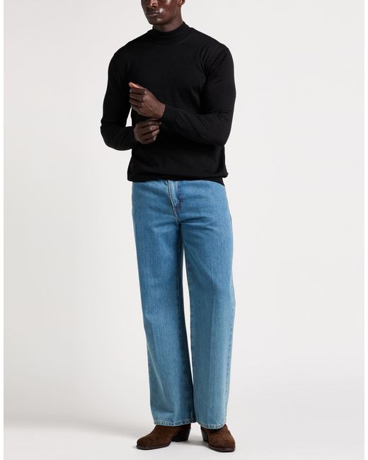 Malo Black Turtleneck Cashmere for men