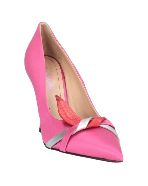 Luciano Padovan Pink Fuchsia Pumps Textile Fibers