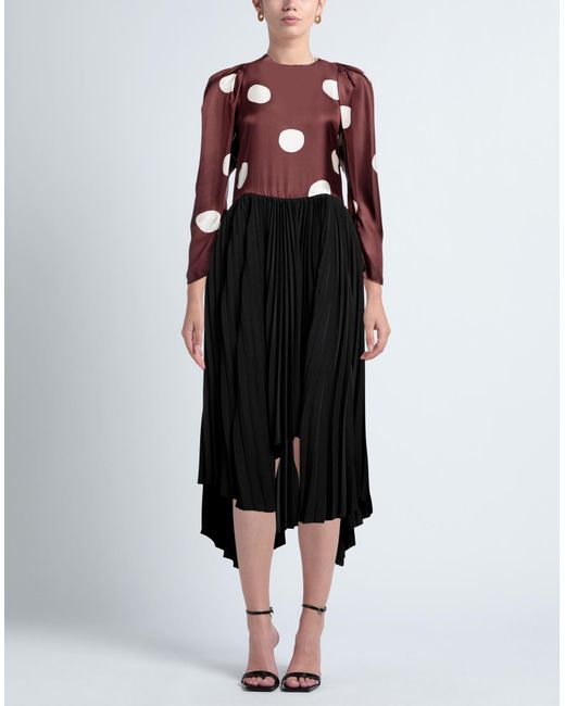Erika Cavallini Semi Couture Brown Midi Dress