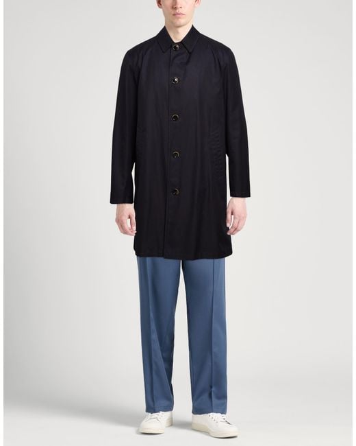 Herno Blue Rain Collection Midnight Overcoat & Trench Coat Cotton for men