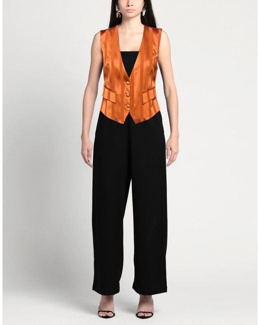 W Les Femmes By Babylon Orange Waistcoat