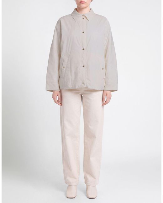 Herno White Cream Jacket Polyamide, Polyurethane