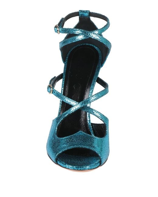 A.Bocca Blue Sandals Leather