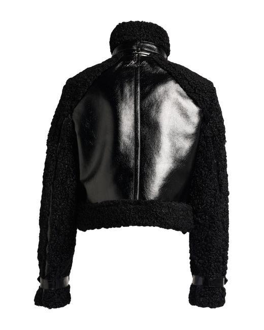 Karl Lagerfeld Black Shearling & Teddy