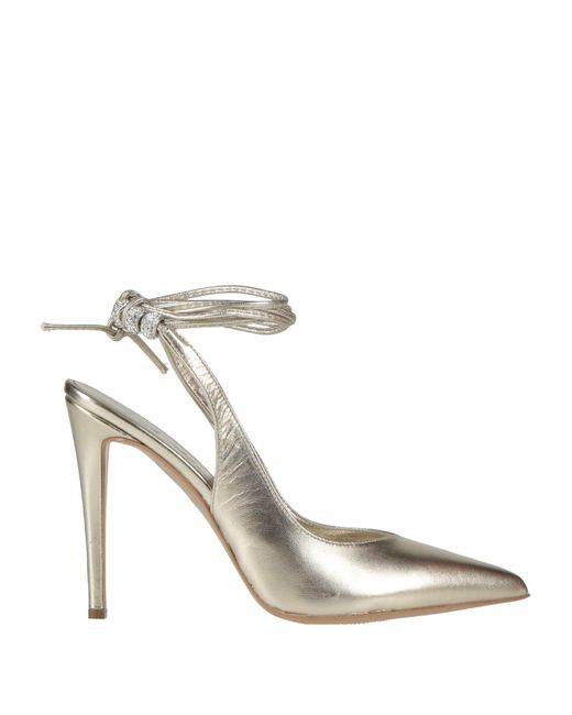 PAOLO MATTEI Metallic Pumps Leather