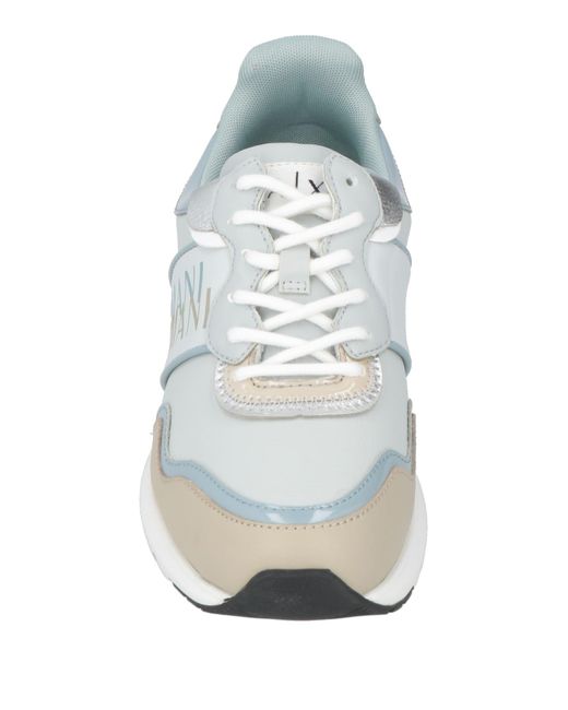 ARMANI EXCHANGE White Sneakers Polyester, Polyurethane Coated
