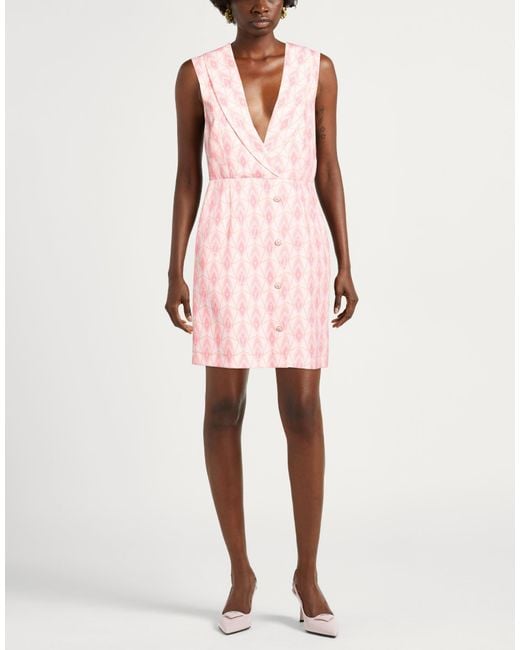 Yes Zee Pink Mini Dress Polyester, Elastane