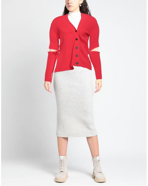 Erika Cavallini Semi Couture Red Cardigan