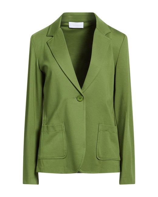 Diana Gallesi Green Blazer Viscose, Polyamide, Elastane