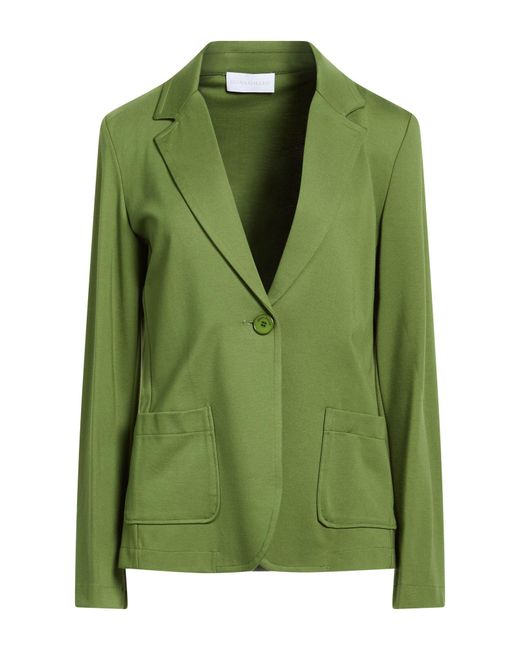 Diana Gallesi Green Blazer Viscose, Polyamide, Elastane