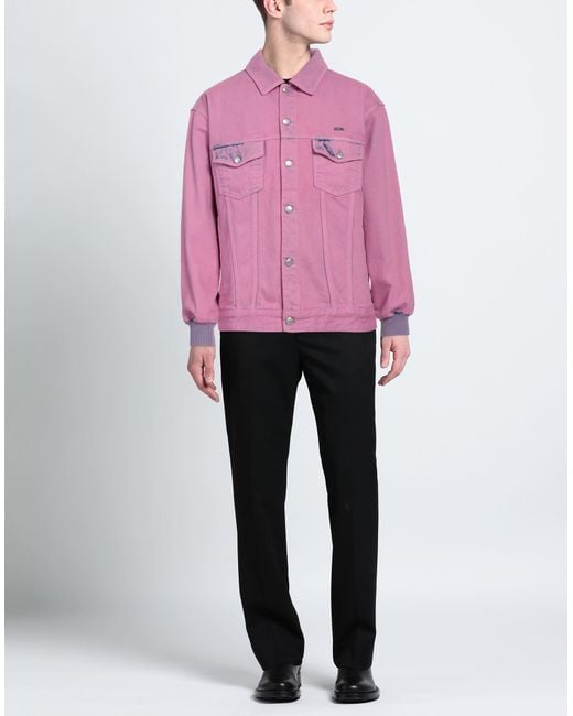 Capospalla Jeans di Gcds in Pink da Uomo