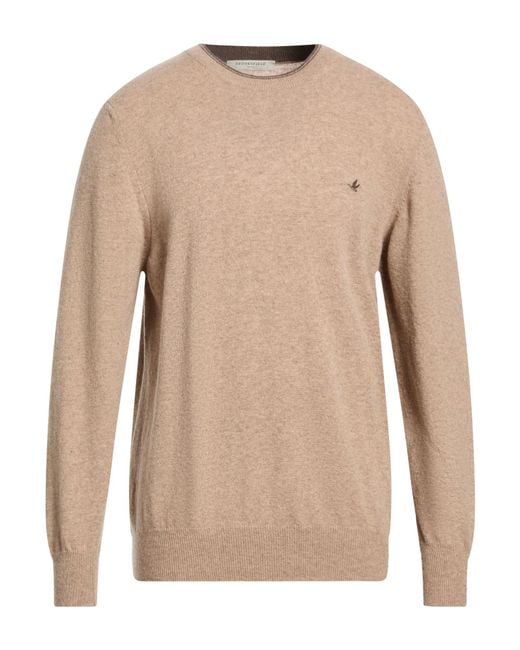 Brooksfield Natural Sand Sweater Virgin Wool for men