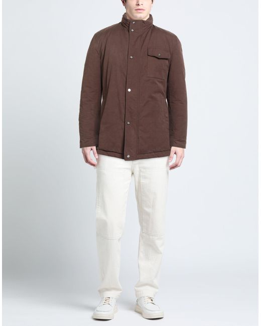 Luigi Borrelli Napoli Brown Jacket Cotton, Polyester, Nylon for men