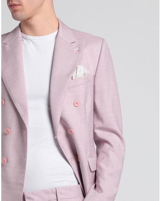 Grey Daniele Alessandrini Pink Suit for men