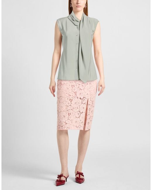 Alberta Ferretti Gray Shirt Silk, Elastane