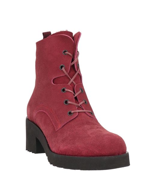 Thierry Rabotin Red Ankle Boots