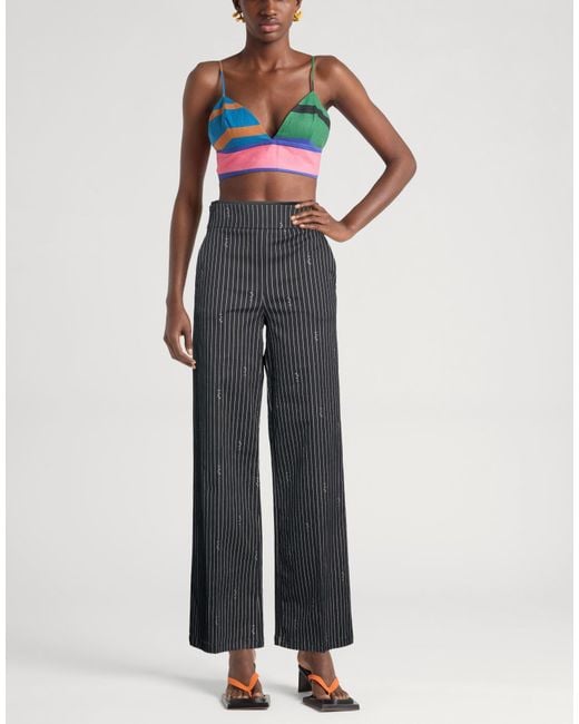 Blugirl Blumarine Gray Pants Cotton, Elastane