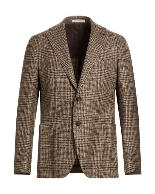 Tagliatore Brown Khaki Blazer Virgin Wool, Cashmere for men