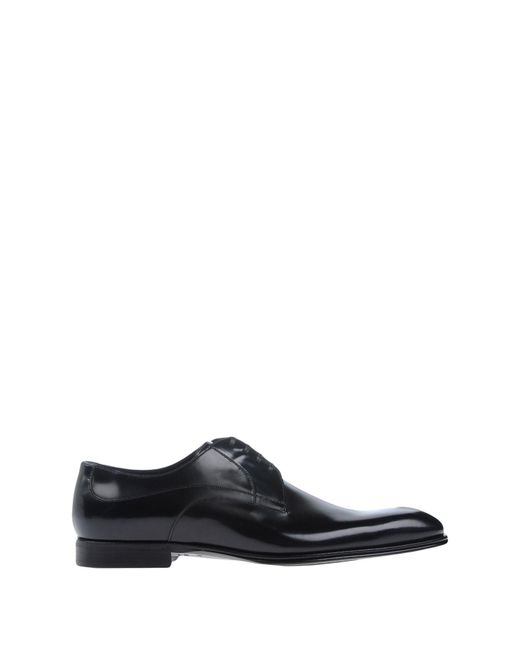 Dolce & Gabbana Black Midnight Lace-Up Shoes Calfskin for men