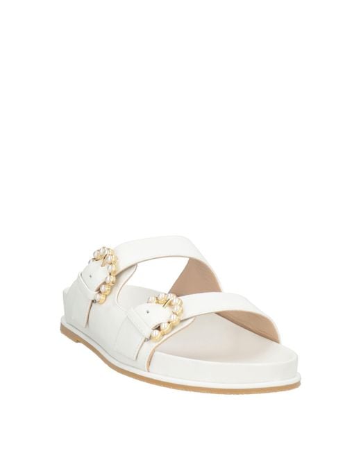 Stuart Weitzman White Sandals Leather