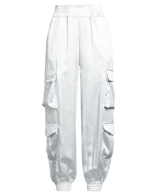 DISCLAIMER White Pants Polyester, Elastane