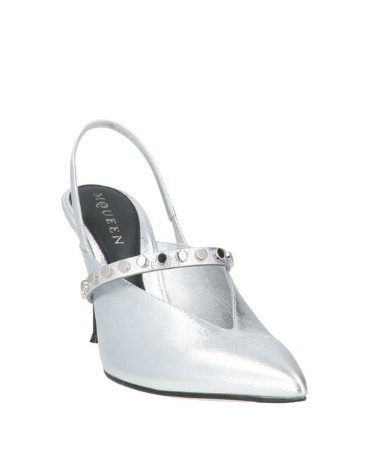 McQueen White Pumps Leather