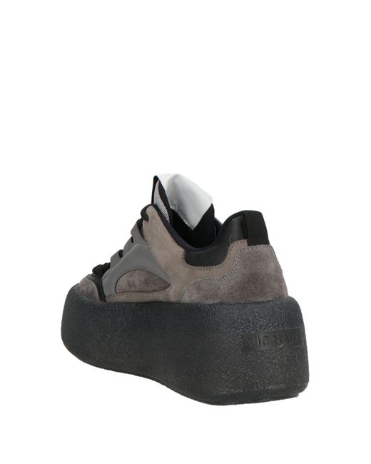 Vic Matié Black Sneakers Leather, Textile Fibers