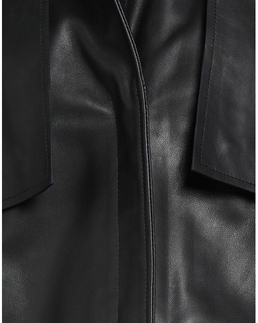 Pinko Black Jacket Sheepskin, Polyester
