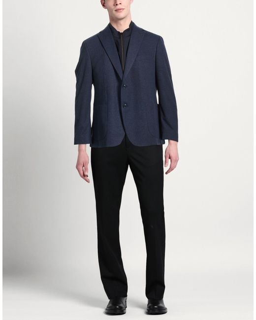DIGEL Blue Jacket Polyester, Viscose, Polyamide, Elastane for men