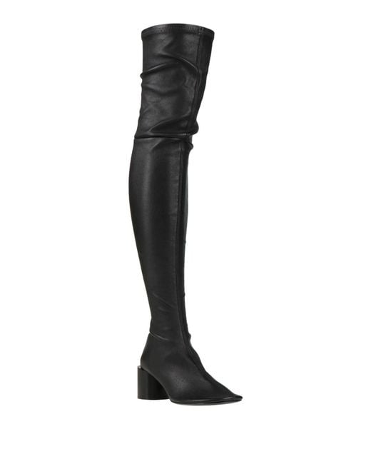 Jil Sander Black Boot Leather