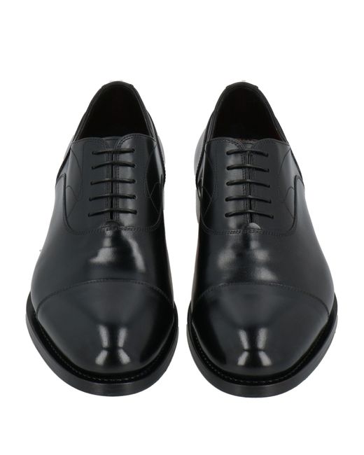 Santoni Black Lace-Up Shoes for men