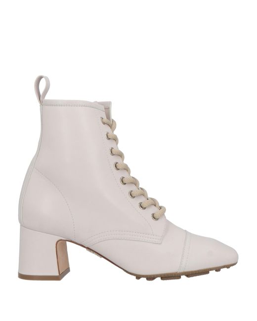 Rodo White Ankle Boots