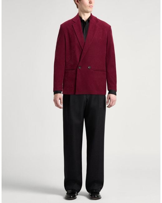 Imperial Red Garnet Blazer Polyester, Elastane for men