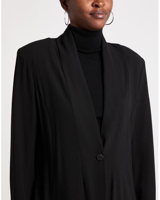 Isabel Benenato Black Overcoat & Trench Coat Virgin Wool, Viscose