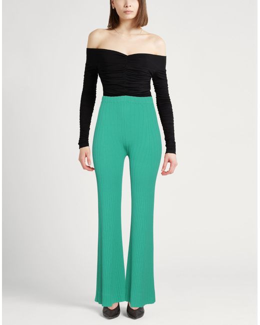 Roberto Collina Green Pants Viscose, Polyester