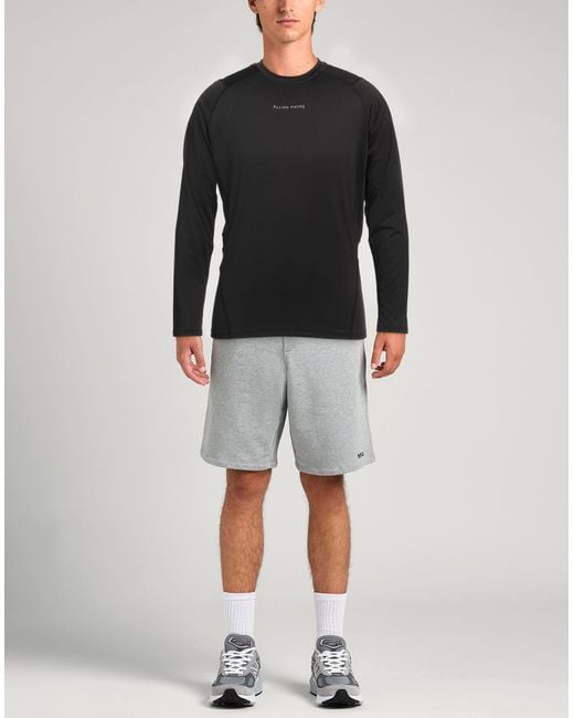 Filling Pieces Black T-Shirt Polyester, Elastane for men