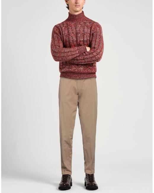 Boglioli Natural Khaki Pants Cotton, Elastane for men